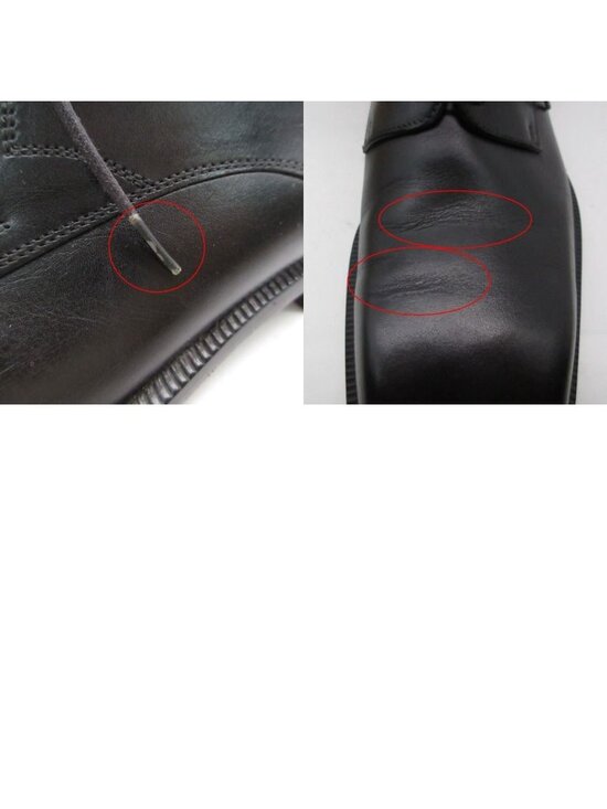 Louis Vuitton Dress Shoes Square Toe Outer Feather Lace Up Leather Black 6.5 main image 10